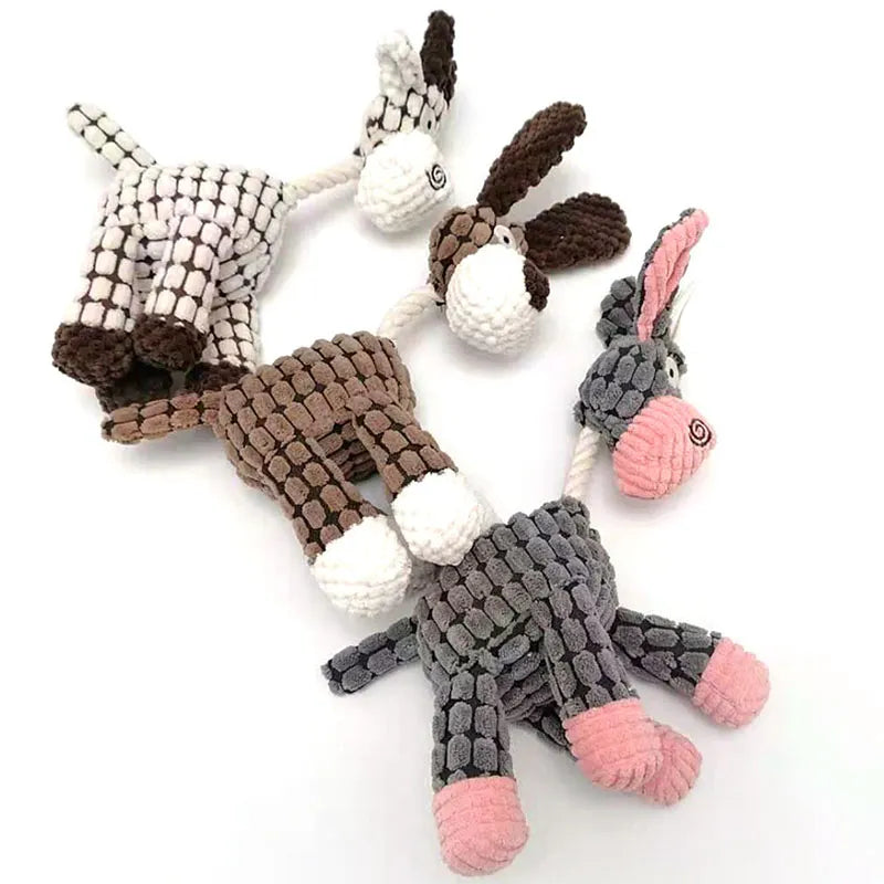 Donkey Shape Corduroy Chew Toy