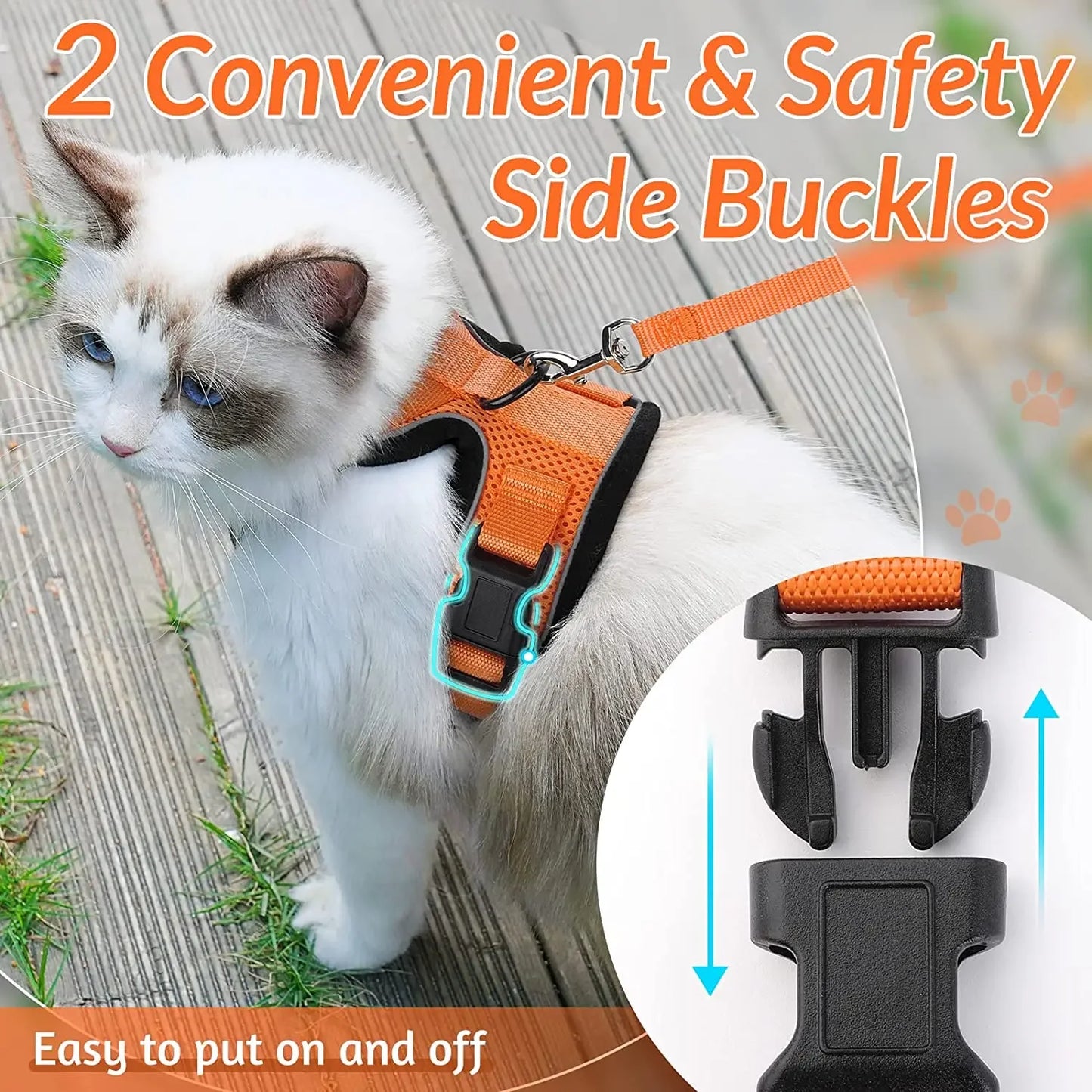 ATUBAN Cat Harness and Leash for Walking